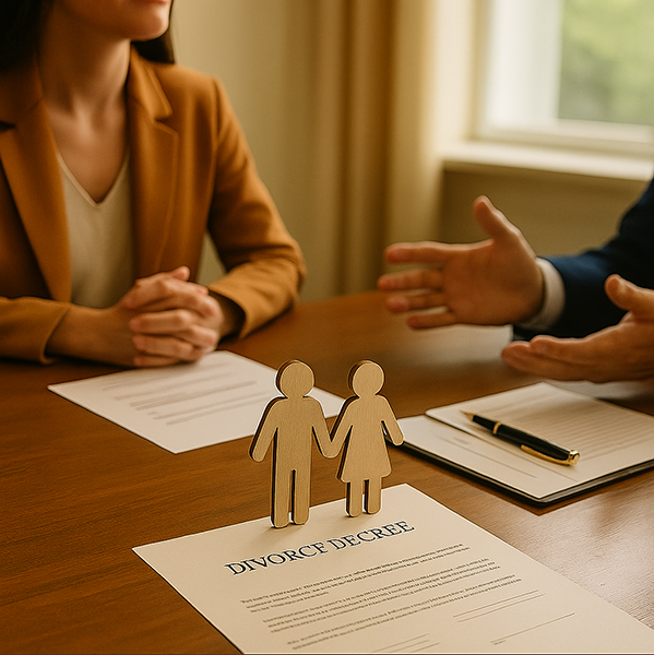 Custody, Care & Financial Support – Hugh Raichlin Attorneys Legal custody document, gold pen, and burgundy folder symbolising family stability and care.